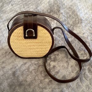 Leather & Wicker Purse